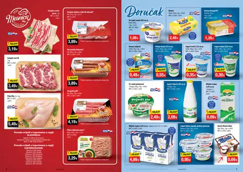 NTL katalog — stranica 5: Pik Svinjski carsko meso, Pik Svinjska slabina i leđa SK odrezak, Pik Gurmanska kobasica, Svinjski vrat SK (vrijedi 09. 09. 2026.–15. 09. 2026.)