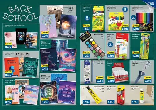 NTL katalog — stranica 2: Karbon Olovka grafitna HB, Bilježnica, Bilježnice A5/B 1 i 2, A5/D 1 i 2, A5/K 1 i 2, S-Line Flomasteri 12/1 (vrijedi 02.09.–08.09.2026.)