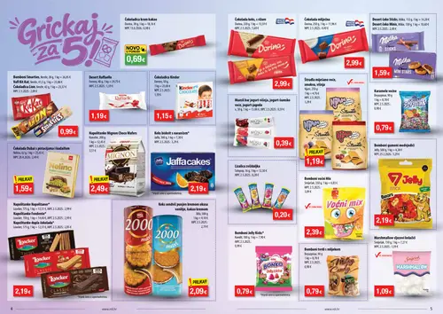 NTL katalog — stranica 3: Loacker Napolitanke dupla čokolada*, Bifa Keks sendviči punjen kremom, Nelino Čokolada Dubai s pistacijama i kadaifom, Bomboni Jelly Kicks* (vrijedi 02.09.–08.09.2026.)