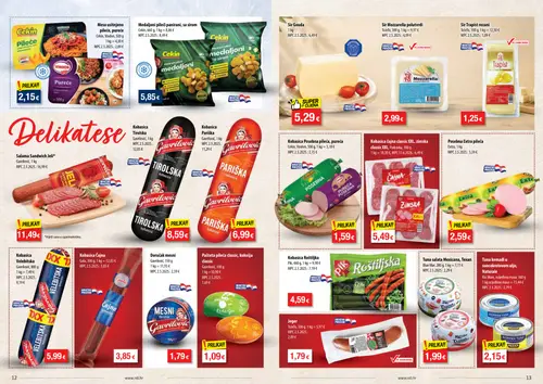 NTL katalog — stranica 7: Gavrilović Kobasica Tirolska, Gavrilović Kobasica Pariška, Gala Kobasica čajna, Extra Posebna extra pileća (vrijedi 02.09.–08.09.2026.)