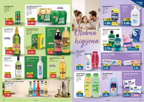 NTL katalog — stranica 10: Zvečevo Domaći Brend 35% alk., Felce Gel za tuširanje Argan, Aquafresh Žubna pasta Fresh & Minty, Gillette Britvica Blue2 Rasoi (vrijedi 02.09.–08.09.2026.)