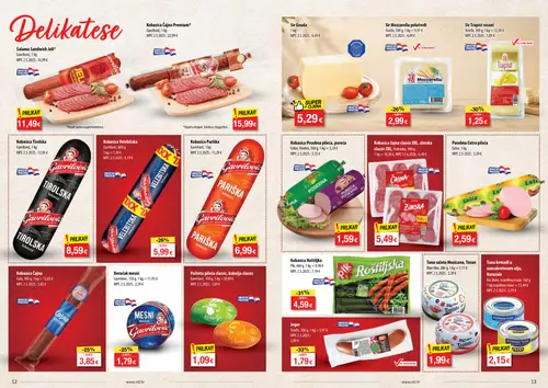 NTL katalog — stranica 7: Tojeto Jeger, Pik Kobasica Roštiljska, Sir Trapist rezani, Gavrilović Kobasica Velebitska (vrijedi 02.09.–08.09.2026.)