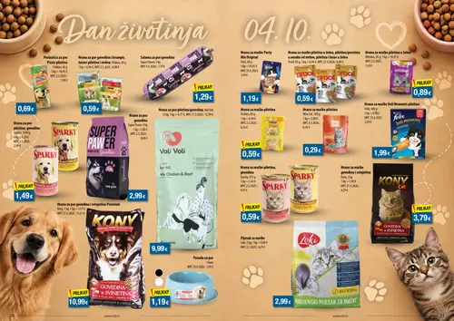 NTL katalog — stranica 11: Kony Hrana za mačke govedina i svinjetina, Voli Voli Hrana za pse piletina, Friskies Hrana za pse piletina i govedina, Junior piletina i krmpir, Friskies Hrana za mačke piletina (vrijedi 30.09.–06.10.2026.)