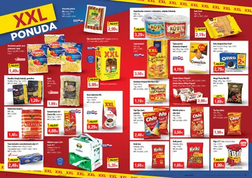 NTL katalog — stranica 2: Mogyi Party Mix XXL, Zvijezda Ulje suncokretovo 4/1*, Storck Bomboni Original Wethers Original*, Mare Tuna komadi u suncokretovom ulju 3/1 (vrijedi 07.10.–13.10.2026.)