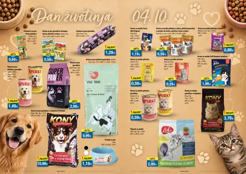 NTL katalog — stranica 11: Felix Hrana za mačke Party Mix Original, Proof Hrana za mačke piletina u umaku od mrkve, piletina i losos u želeu, Friskies Hrana za pse govedina i krumpir, Junior piletina i mrkva, Voli Voli Hrana za pse piletina/govedina (vrijedi 30.09.–06.10.2026.)