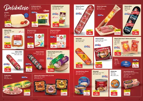 NTL katalog — stranica 5: Gavrilo Jeli pileći pureći, Šunka u ovitku*, Podravka Haše goveđi, Pik Šunka pureća dimljena (vrijedi 30.09.–06.10.2026.)