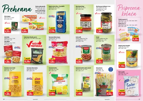 NTL katalog — stranica 8: Podravka Grah smeđi, Marodi Tjestenina rezanci široki, Fineta Kocka za juhu goveđa, Marodi Tjestenina ribana kašica (vrijedi 07.10.–13.10.2026.)