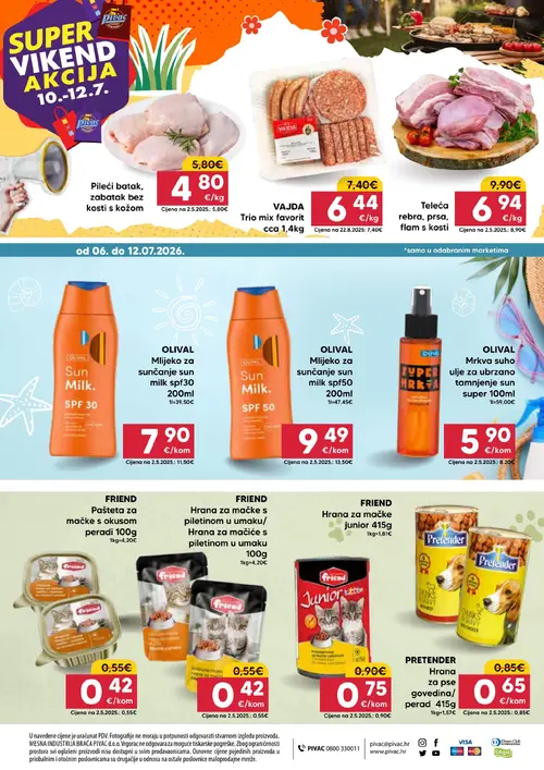 Pivac katalog — stranica 16: OLIVAL OLIVAL Mlijeko za sunčanje sun milk spf30, Teleća rebra, prsa, flam s kosti, OLIVAL OLIVAL Mlijeko za sunčanje sun milk spf50, OLIVAL OLIVAL Mrkva suho ulje za ubrzano tamnjenje sun super 100ml (vrijedi 06. 07. 2026.–12. 07. 2026.)