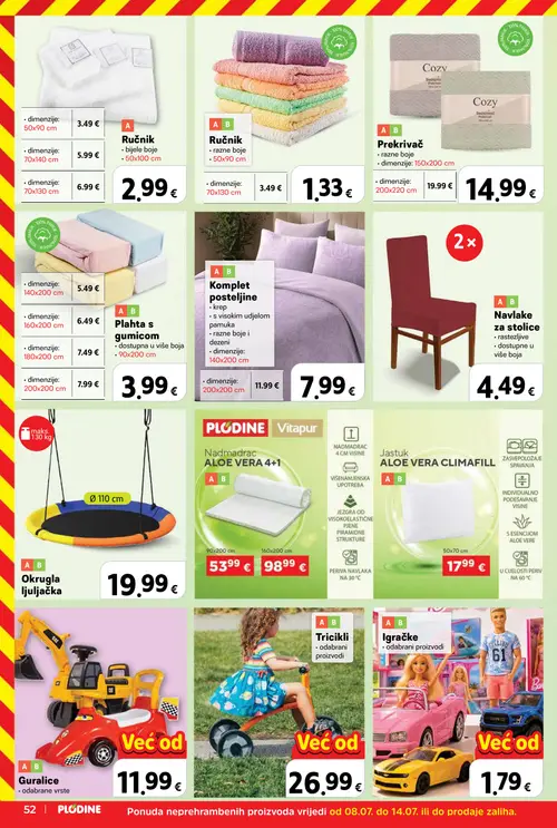 Plodine katalog — stranica 52: Cozy Prekrivač (vrijedi 08. 07. 2026.–14. 07. 2026.)