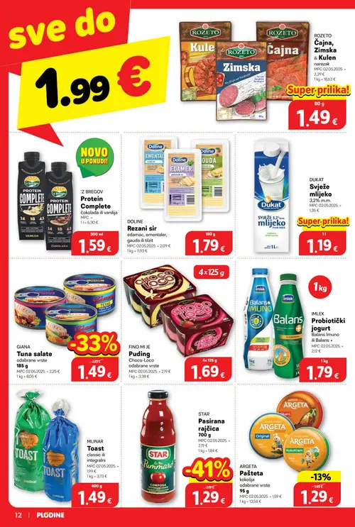 Plodine katalog — stranica 12: STAR Pasirana rajčica, GIANA Tuna salate odabrane vrste (vrijedi 07.10.–13.10.2026.)
