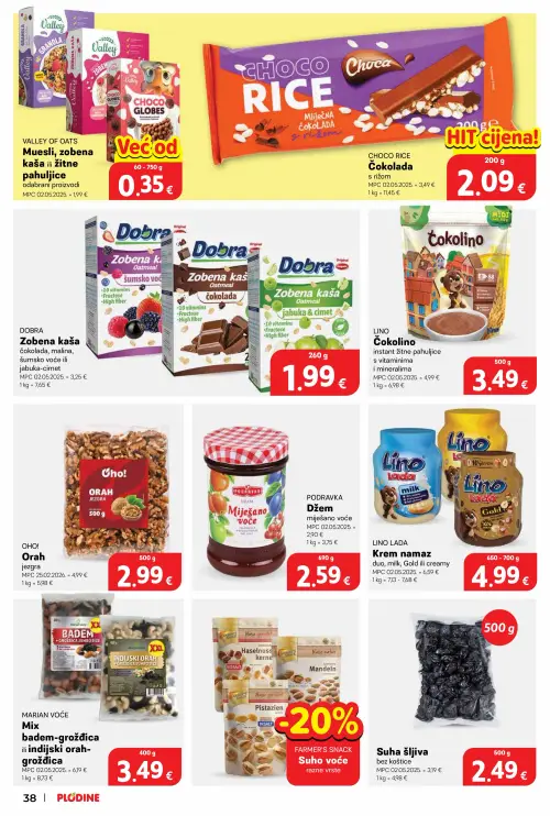 Plodine katalog — stranica 38: CHOCO RICE Čokolada (vrijedi 25. 06. 2026.–30. 06. 2026.)