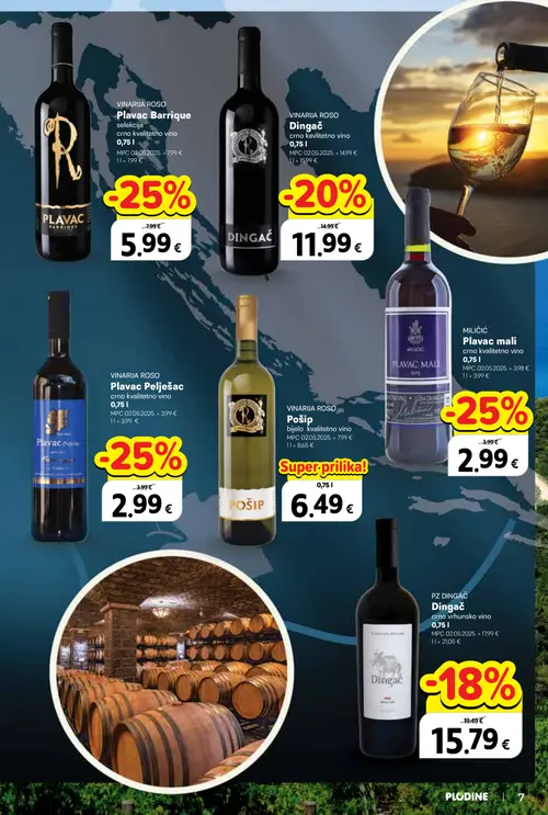 Plodine katalog — stranica 7: Plavac Pelješac, Plavac mali, Plavac Barrique, Dingač (vrijedi 24. 09. 2026.–07. 10. 2026.)