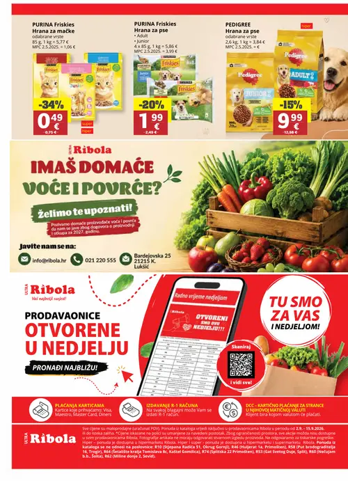 Ribola katalog — stranica 24: PURINA Friskies Hrana za mačke, PEDIGREE Hrana za pse, PURINA Friskies Hrana za pse (vrijedi 02. 09. 2026.–15. 09. 2026.)