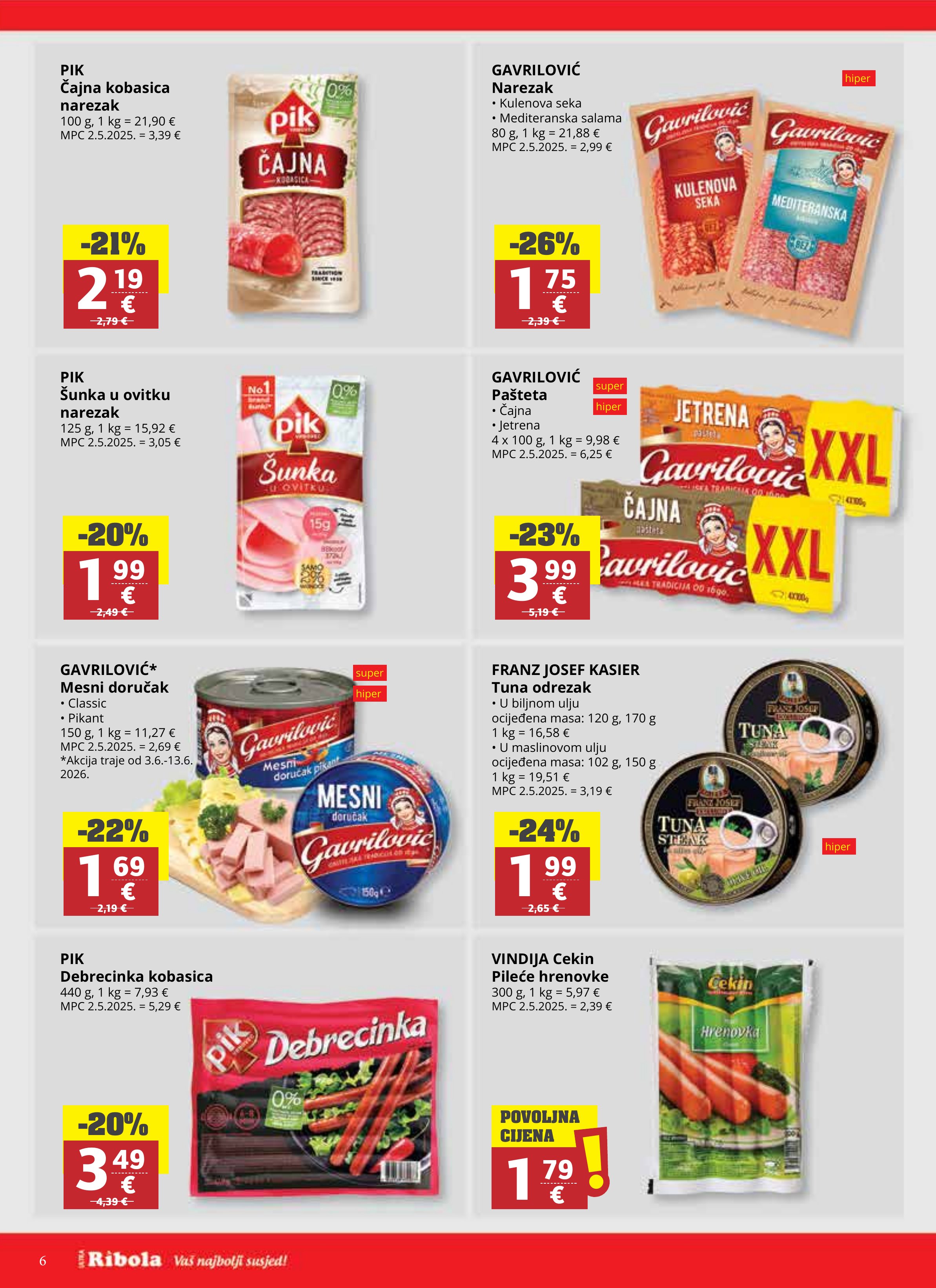 Ribola katalog — stranica 6 (vrijedi 03. 06. 2026.–09. 06. 2026.)