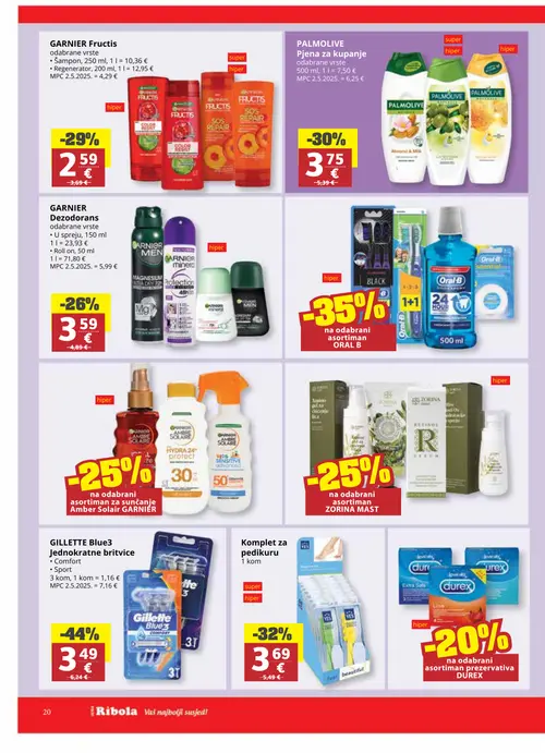 Ribola katalog — stranica 20: GILLETTE GILLETTE Blue3 Jednokratne britvice, ORAL B ORAL B Pro Expert vodica za ispiranje usta, ORAL B ORAL B 1+1 četkice za zube, ORAL B ORAL B Crna četkica za zube (vrijedi 08. 07. 2026.–21. 07. 2026.)