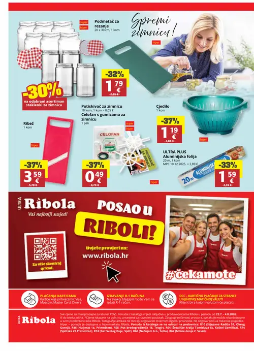 Ribola katalog — stranica 24: Celofan Potiskivač za zimnicu, Ribež, Cjedilo, ULTRA PLUS Aluminijska folija (vrijedi 22. 07. 2026.–04. 08. 2026.)