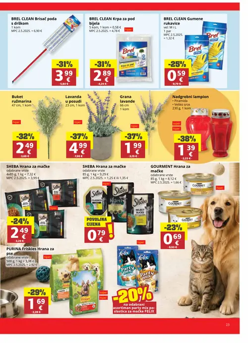 Ribola katalog — stranica 23: Nadgrobni lampion, Grana lavande, Lavanda u posudi, Buket ružmarina (vrijedi 06. 08. 2026.–18. 08. 2026.)