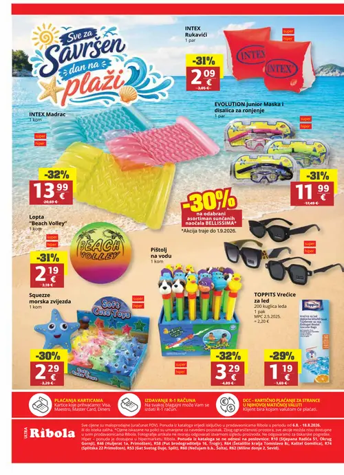 Ribola katalog — stranica 24: Plastične igračke, INTEX Madra, INTEX INTEX Rukaviči, EVOLUTION Maska i disalica za ronjenje (vrijedi 06. 08. 2026.–18. 08. 2026.)