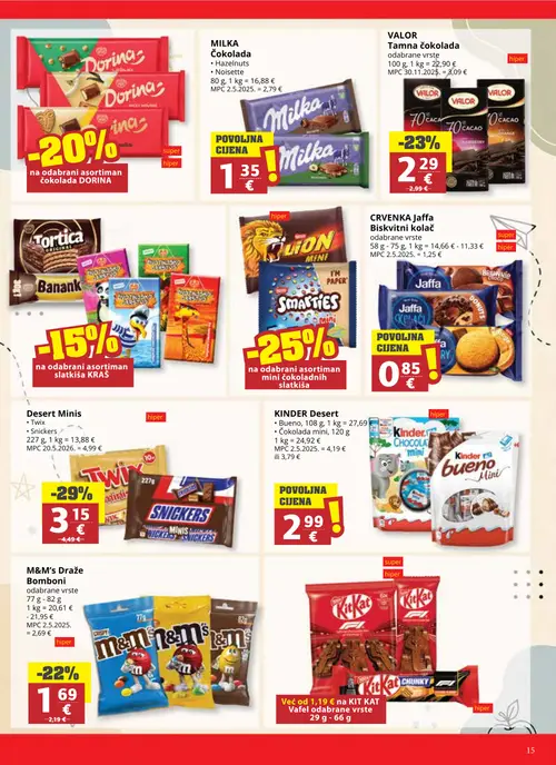 Ribola katalog — stranica 15: MILKA Čokolada Hazelnuts, Noisette (vrijedi 02. 09. 2026.–15. 09. 2026.)