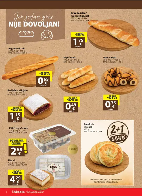 Ribola katalog — stranica 2: PEKARA BABIĆ Francuz Specijal (vrijedi 02. 09. 2026.–15. 09. 2026.)