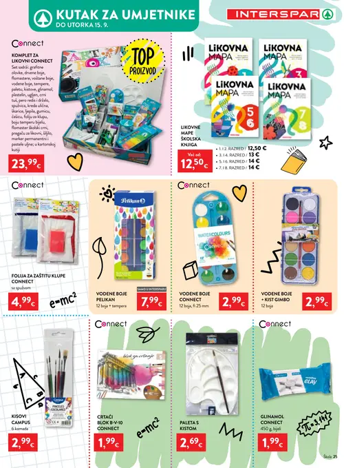 Spar katalog — stranica 25: Connect KOMPLET ZA LIKOVNI CONNECT, LIKOVNE MAPE ŠKOLSKA KNJIGA, LIKOVNE MAPE ŠKOLSKA KNJIGA, LIKOVNE MAPE ŠKOLSKA KNJIGA (vrijedi 29. 07. 2026.–15. 09. 2026.)