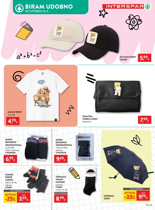 Spar katalog — stranica 31: KIOBRAN TEDDY, PIERRE CARDIN ČARAPE PIERRE CARDIN (vrijedi 29. 07. 2026.–15. 09. 2026.)