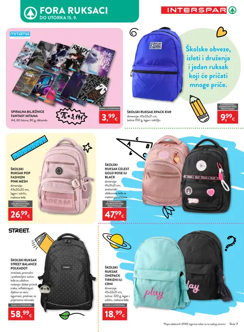Spar katalog — stranica 7 (vrijedi 29. 07. 2026.–15. 09. 2026.)