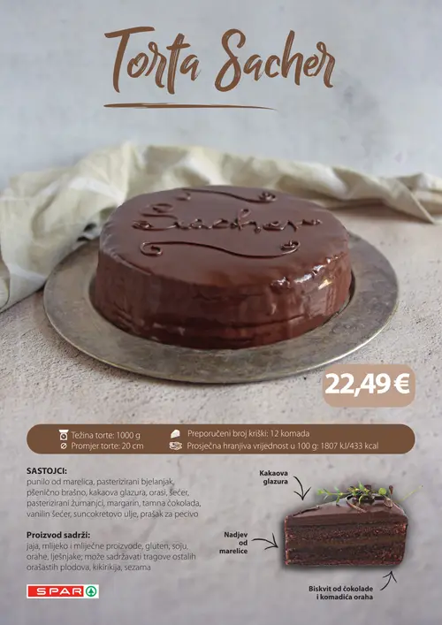 Spar katalog — stranica 19: SPAR Torta Sacher (vrijedi 19. 08. 2026.–25. 08. 2026.)