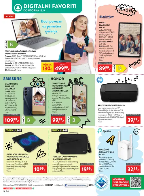 Spar katalog — stranica 38: Lenovo PRIJENOSNO RAČUNALO LENOVO IDEAPAD SLIM 3 15AMN8 (vrijedi 29. 07. 2026.–15. 09. 2026.)