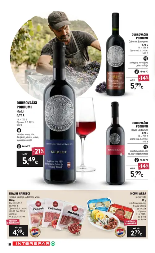 Spar katalog — stranica 16: Dubrovački podrumi Merlot (vrijedi 16. 09. 2026.–22. 09. 2026.)