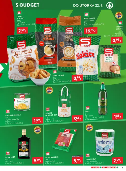Spar katalog — stranica 3 (vrijedi 16. 09. 2026.–22. 09. 2026.)