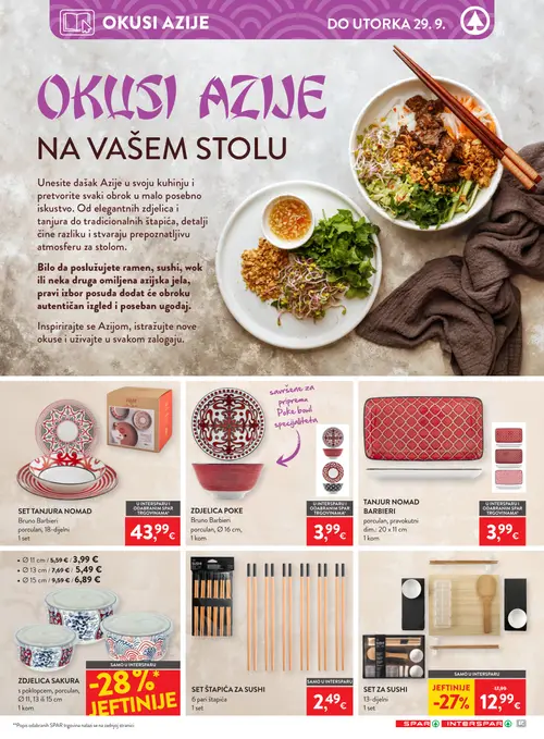 Spar katalog — stranica 39: ZDJELICA SAKURA, ZDJELICA SAKURA, ZDJELICA SAKURA, SET ZA SUSHI (vrijedi 16. 09. 2026.–22. 09. 2026.)
