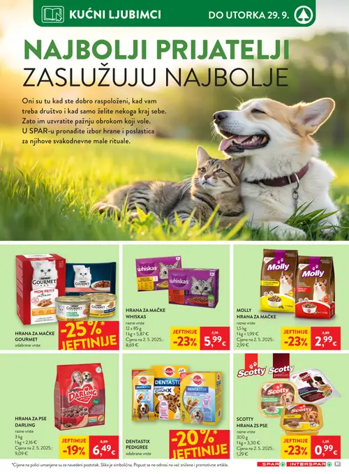 Spar katalog — stranica 26: SCOTTY HRANA ZS PSE, WHISKAS, MOLLY HRANA ZA MAČKE (vrijedi 23. 09. 2026.–29. 09. 2026.)
