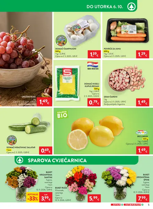Spar katalog — stranica 5 (vrijedi 30. 09. 2026.–06. 10. 2026.)