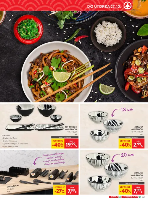 Spar katalog — stranica 5: SET ZA SUSHI NOIR BLOOM, ZDJELICA NOIR BLOOM, ZDJELICA NOIR BLOOM, SET ZA SUSHI (vrijedi 14.10.–20.10.2026.)