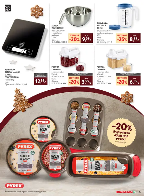 Spar katalog — stranica 7: Posuda za miješanje FRESH, SIMPEX Kuhinjska digitalna vaga SIMPEX PROFESSIONAL, Posuda za hranu, ZDjela za miješanje (vrijedi 07.10.–15.12.2026.)