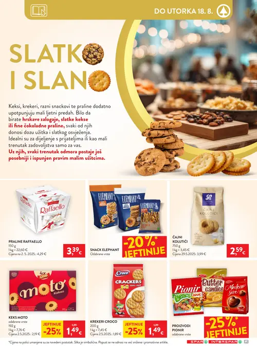 Spar katalog — stranica 22: LASTA ČAJNI KOLUTIĆI, KRAS KEKS MOTO, CROCO KREKERI CROCO (vrijedi 12. 08. 2026.–18. 08. 2026.)