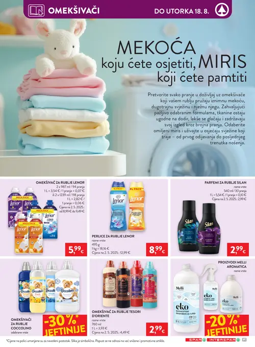 Spar katalog — stranica 31: Tesori d'Oriente OMEKŠIVAČ ZA RUBLJE TESORI D'ORIENTE, Lenor PERLICE ZA RUBLJE LENOR (vrijedi 12. 08. 2026.–18. 08. 2026.)