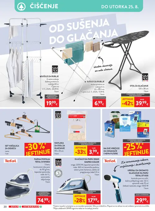 Spar katalog — stranica 34: SIM PEX BASIC SUŠILO ZA RUBLJE, SIM PEX COLOR STOL ZA GLAČANJE, SIM PEX BASIC NAVLAКА ZA STOL ZA GLAČANJE, SIMPEX COLOR GLAČALO NA PARU 30660 (vrijedi 12. 08. 2026.–18. 08. 2026.)