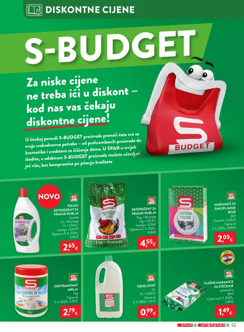 Spar katalog — stranica 26: S-BUDGET TEKUĆI DETERDŽENT ZA PRANJE RUBLJA (vrijedi 19. 08. 2026.–25. 08. 2026.)