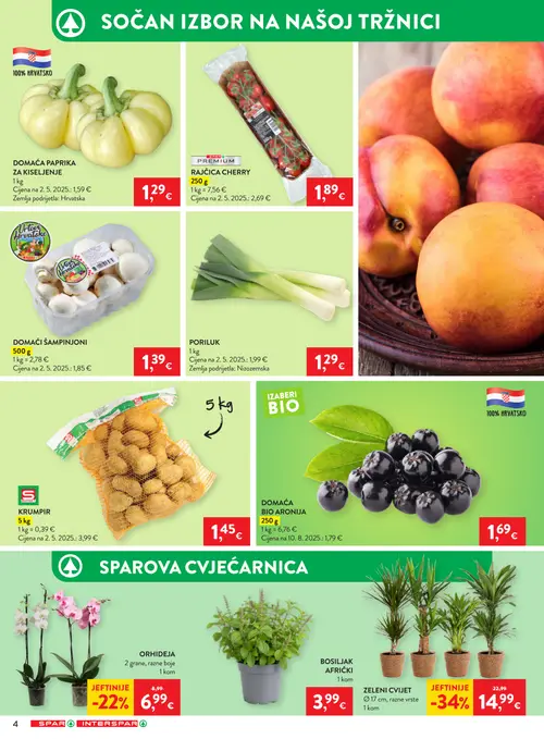 Spar katalog — stranica 4: ZELENI CVIJET, ORHIDEJA (vrijedi 19. 08. 2026.–25. 08. 2026.)