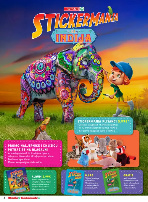 Spar katalog — stranica 4: STICKERMANIA PLIŠANCI, SLIČICA (vrijedi 02.09.–08.09.2026.)