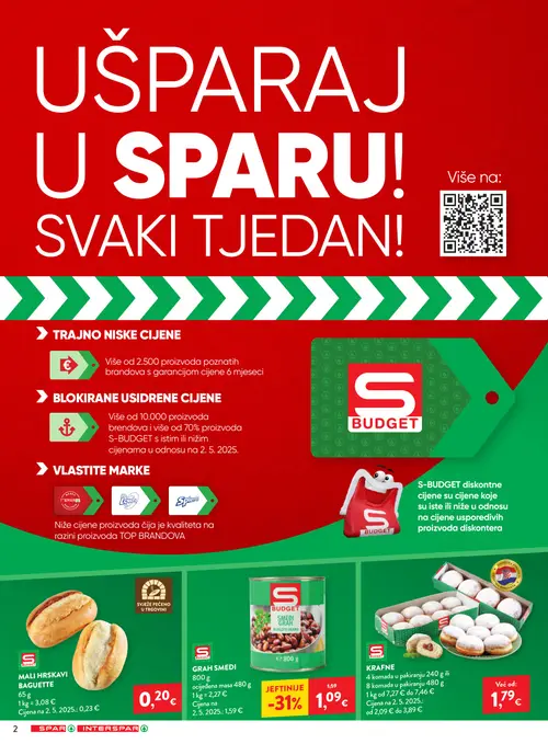 Spar katalog — stranica 2: S BUDGET SMEĐI GRAH BORLOTTI BEANS (vrijedi 09. 09. 2026.–15. 09. 2026.)