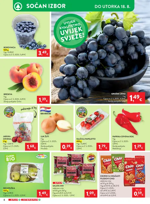 Spar katalog — stranica 8 (vrijedi 12. 08. 2026.–18. 08. 2026.)