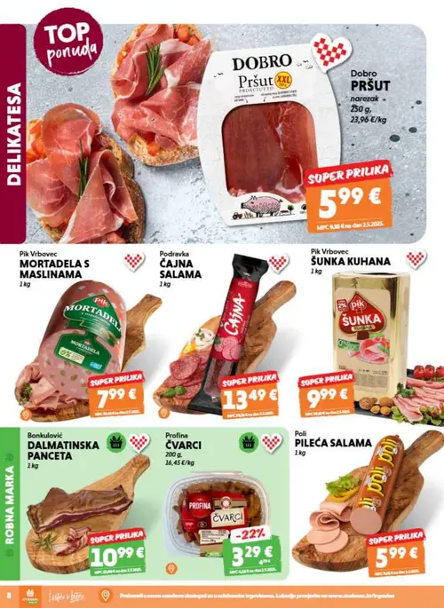 Studenac katalog — stranica 8: Profina ČVARCI (vrijedi 08. 07. 2026.–14. 07. 2026.)