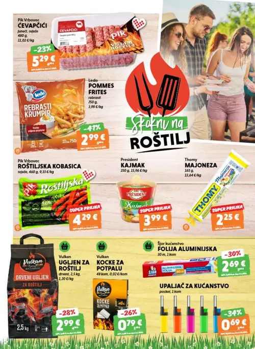 Studenac katalog — stranica 4: Ledo REBRASTI KRUMPIR, UPALJAČ ZA KUĆANSTVO, Šjor kućanstvo FOLIJA ALUMINIJSKA, Vulkan DRVENI UGLJEN (vrijedi 15. 07. 2026.–28. 07. 2026.)