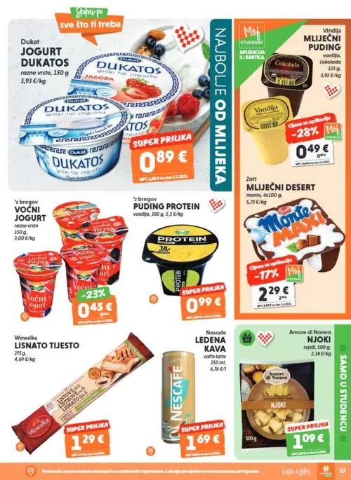Studenac katalog — stranica 17: Zott MLIJEČNI DESERT monte (vrijedi 29. 07. 2026.–11. 08. 2026.)