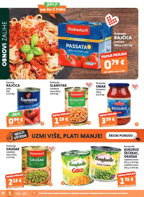 Studenac katalog — stranica 20: Podravka Podravka PASSATA rajčica (vrijedi 29. 07. 2026.–11. 08. 2026.)
