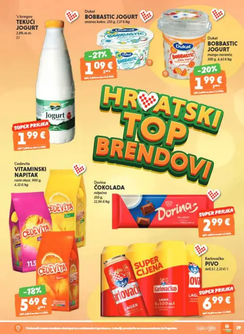 Studenac katalog — stranica 5: Cedevita Cedevita, Dukat BOBBASTIC JOGURT mango naranča, TEKUĆI JOGURT 2,8% m.m., Dukat BOBBASTIC JOGURT ananas kokos (vrijedi 29. 07. 2026.–11. 08. 2026.)