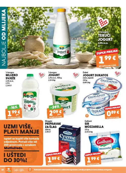 Studenac katalog — stranica 16: 'z bregov TEKUĆI JOGURT (vrijedi 26. 08. 2026.–08. 09. 2026.)